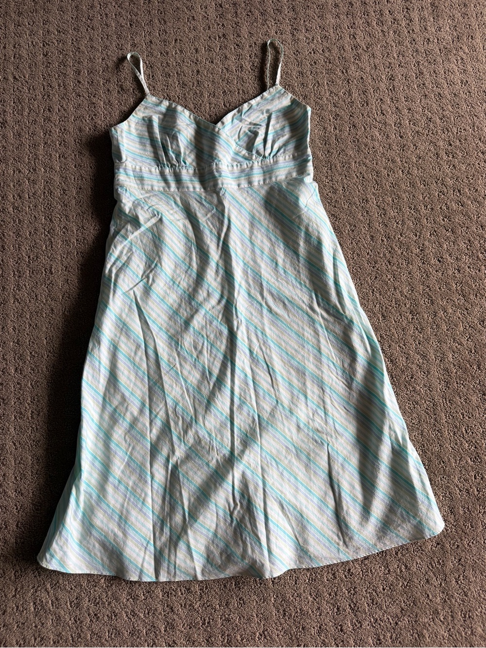 Y2K J Crew Striped Spaghetti-Strap Sundress